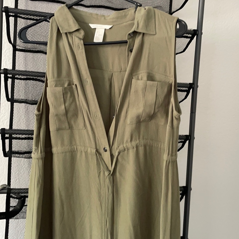 Green dress or could be worn as a long shirt